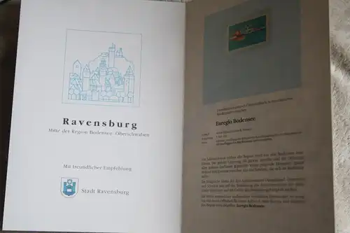 Klappkarte  EUREGIO Bodensee; Ravensburg