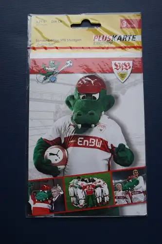 Pluskarte Exclusiv, Sonderpostkarte VfB Stuttart, Set mit 3 Stück, Sonder-Edition Fritzle-Set