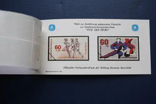 Sporthilfe, Sport  Markenheftchen, 
Markenheft Deutsche Sporthilfe 1982