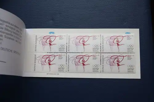 Sporthilfe, Sport  Markenheftchen, 
Markenheft Deutsche Sporthilfe 1984