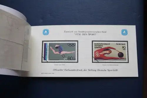 Sporthilfe, Sport  Markenheftchen, 
Markenheft Deutsche Sporthilfe 1984