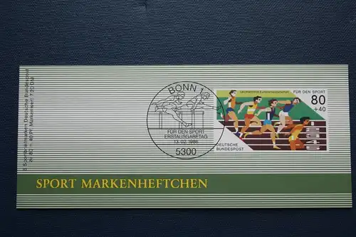 Sporthilfe, Sport  Markenheftchen, 
Markenheft Deutsche Sporthilfe 1986