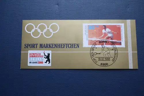 Sporthilfe, Sport  Markenheftchen, 
Markenheft Deutsche Sporthilfe 1988