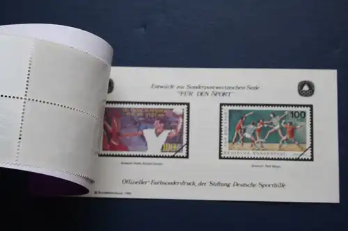 Sporthilfe, Sport  Markenheftchen, 
Markenheft Deutsche Sporthilfe 1990