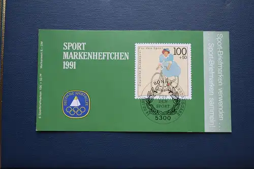 Sporthilfe, Sport  Markenheftchen, 
Markenheft Deutsche Sporthilfe 1991