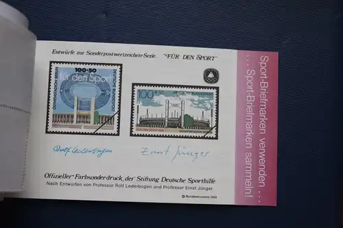 Sporthilfe, Sport  Markenheftchen, 
Markenheft Deutsche Sporthilfe 1993