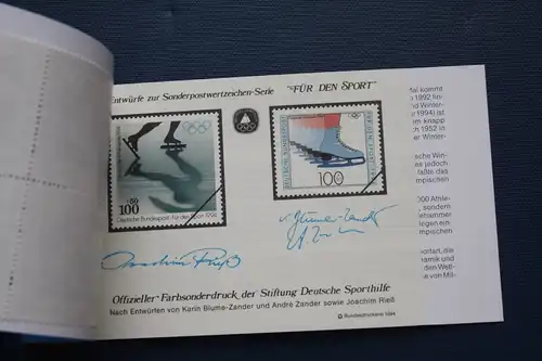 Sporthilfe, Sport  Markenheftchen, 
Markenheft Deutsche Sporthilfe 1994