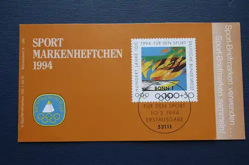 Sporthilfe, Sport  Markenheftchen, 
Markenheft Deutsche Sporthilfe 1994