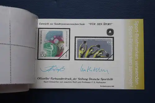 Sporthilfe, Sport  Markenheftchen, 
Markenheft Deutsche Sporthilfe 1995