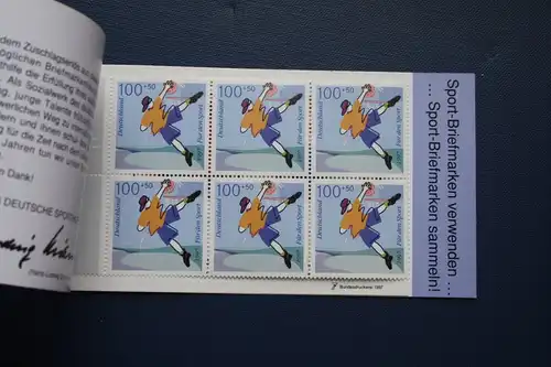 Sporthilfe, Sport  Markenheftchen, 
Markenheft Deutsche Sporthilfe 1997