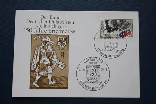 150 Jahre Briefmarken, Sonderstempel Chemnitz