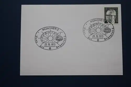 Astronomie, Kopernikus, Sonderstempel München 1973