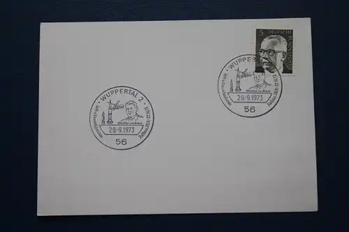 Raumfahrt, Sonderstempel Wuppertal 1973