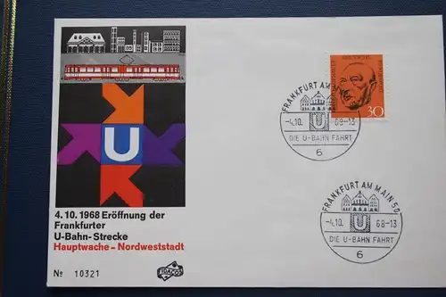 Sonderstempel U-Bahn Frankfurt 1968