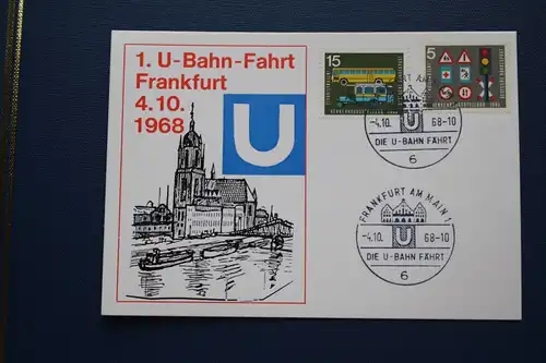 Sonderstempel U-Bahn Frankfurt 1968