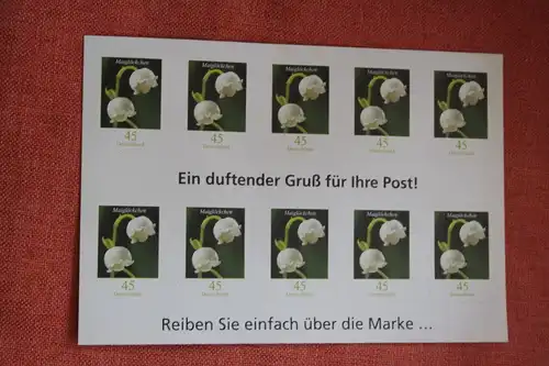 Folienblatt, FB 15, Markenset  Maiglöckchen, Freimarke Blumen