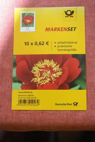 Folienblatt, FB 42, Markenset  Freimarke Blumen: Pfingstrose