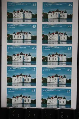 Folienblatt FB-MiNr. 31, Markenset Burgen und Schlösser: Schloß Glücksburg