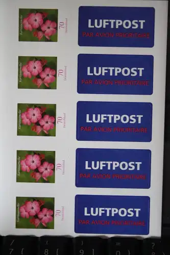 Folienblatt FB-MiNr. 3; Blumen:Kathäusernelke, Markenset