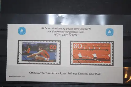 Für den Sport; Sporthilfe 1981, Offizieller Sonderdruck Nicht zur Ausführung gekommener Entwürfe