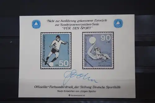 Für den Sport; Sporthilfe 1980, Offizieller Sonderdruck Nicht zur Ausführung gekommener Entwürfe