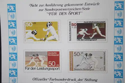 Für den Sport; Sporthilfe 1978, Offizieller Sonderdruck Nicht zur Ausführung gekommener Entwürfe