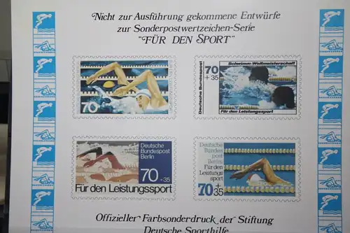 Für den Sport; Sporthilfe 1978, Offizieller Sonderdruck Nicht zur Ausführung gekommener Entwürfe