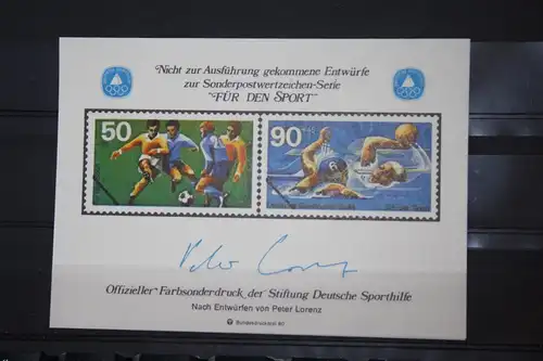 Für den Sport; Sporthilfe 1980, Offizieller Sonderdruck Nicht zur Ausführung gekommener Entwürfe