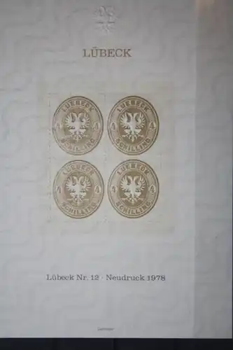 Lübeck MiNr. 13a; Neudruck 1978