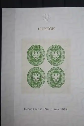 Lübeck MiNr. 8; Neudruck 1978