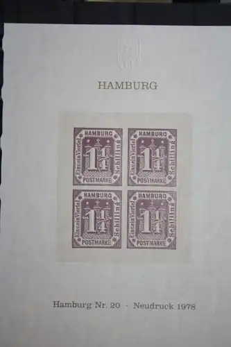 Hamburg MiNr. 20; Neudruck 1978