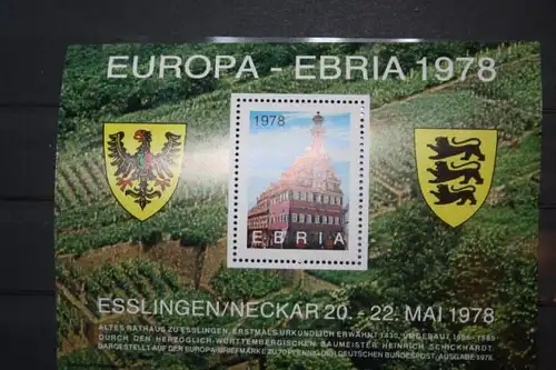 EUROPA - EBRIA 1978 Vignette Esslingen