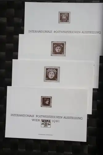 WIPA 1981 Wien; incl. der 216 seitigen Festschrift zum 100. jährigen Jubiläum, den Phasendrucken, Schwarzdrucken u. d. m.