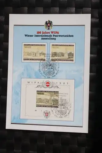 WIPA 1981 Wien; incl. der 216 seitigen Festschrift zum 100. jährigen Jubiläum, den Phasendrucken, Schwarzdrucken u. d. m.