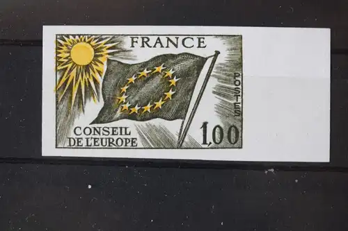 Dienstmarke für den EUROPARAT  1976, 1 France, Frankreich, France, Farbprobe, ungezähnt, geschnitten