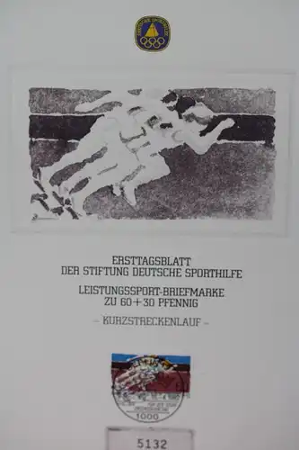 Ersttagsblatt der Sporthilfe 1982; Ersttagsblatt-Paar; Ausgabe Berlin