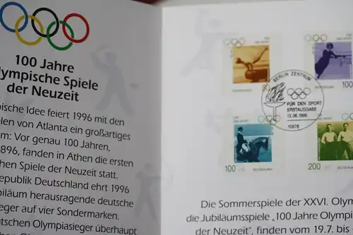 Erinnerungsblatt der Deutsche Post ; 100 Jahre Olympia