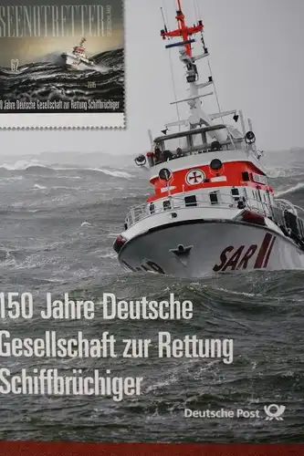 Erinnerungsblatt der Deutsche Post; Gesellschaft zur Rettung Schiffbrüchiger