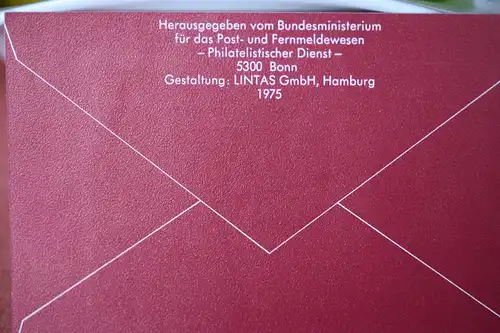 Informationsheft der Deutsche Post Jahresgabe 1975 mit Block 10