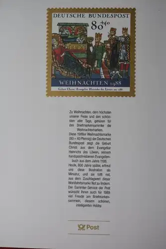 Jahreskarte, Jahresgabe der Post; Klappkarte 1988