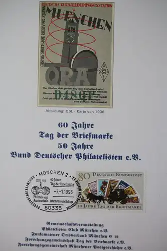 Gedenkblatt 60 Jahre Tag der Briefmarke