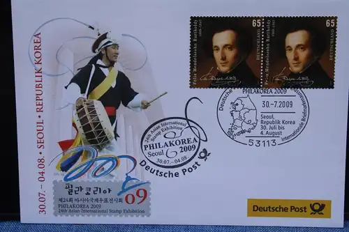 Ausstellungsbrief Deutsche Post: PHILAKOREA  2009