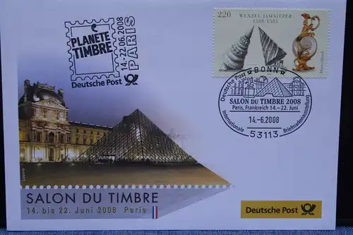 Ausstellungsbrief Deutsche Post: SALON DU TIMBRE, PLANETE TIMBRE 2008