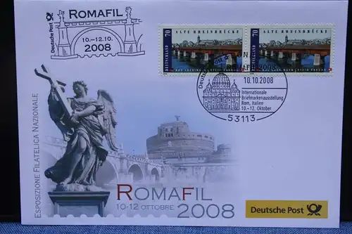 Ausstellungsbrief Deutsche Post:  ROMAFIL 2008