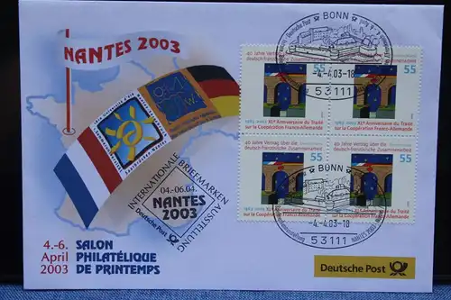 Ausstellungsbrief Deutsche Post:  SALON Philatelique de  Printemps; NANTES 2003