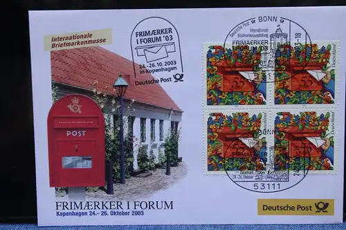 Ausstellungsbrief Deutsche Post: FRIMAERKER I FORUM 2003