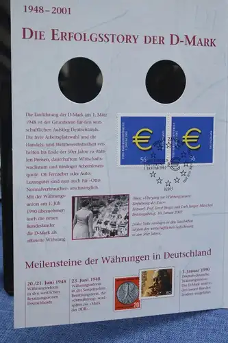 Erinnerungsblatt ; Gedenkblatt; Von der D-Mark zum Euro 2002