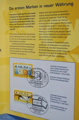 Erinnerungsblatt, EB ; Gedenkblatt; Automatenmarken