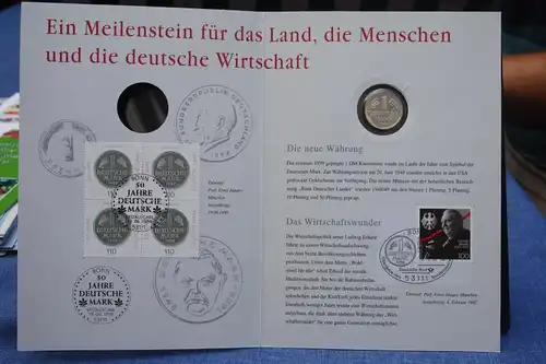 Erinnerungsblatt EB, Gedenkblatt 1098; 50 Jahre Deutsche Mark