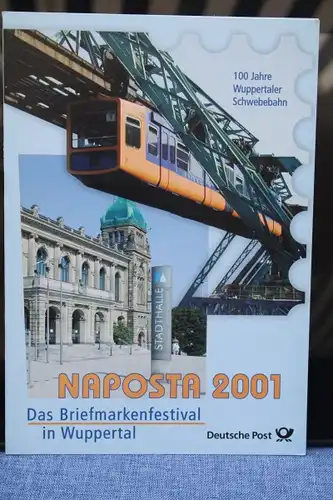 Erinnerungsblatt EB 1/2001; Gedenkblatt; Wuppertaler Schwebebahn/NAPOSTA 2001